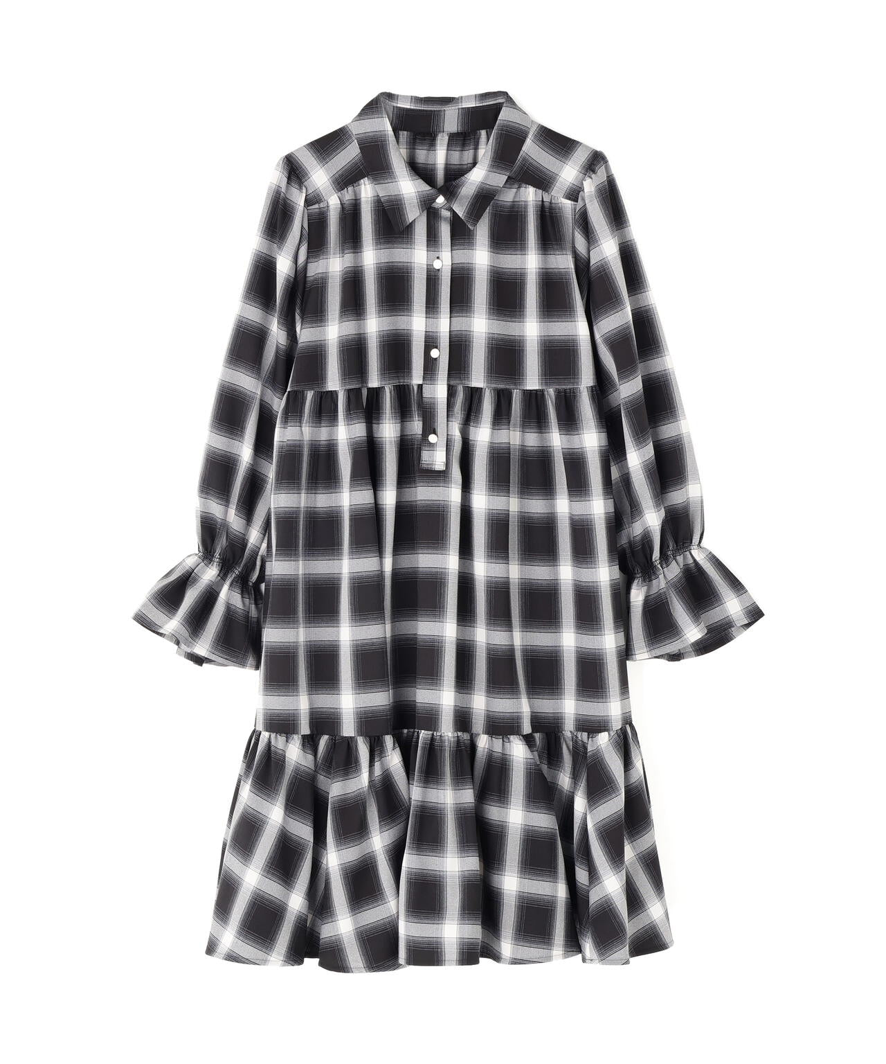 《EDIT COLOGNE》<ウォッシャブル>ティアードシャツミニワンピース【official site・一部店舗限定】