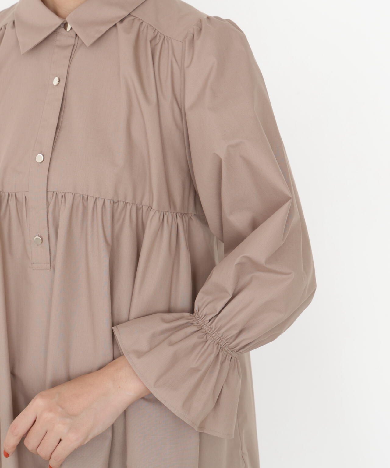 《EDIT COLOGNE》<ウォッシャブル>ティアードシャツミニワンピース【official site・一部店舗限定】