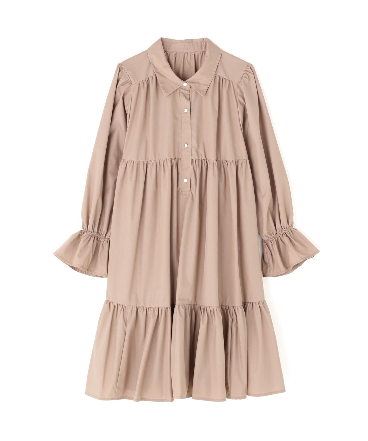 《EDIT COLOGNE》<ウォッシャブル>ティアードシャツミニワンピース【official site・一部店舗限定】