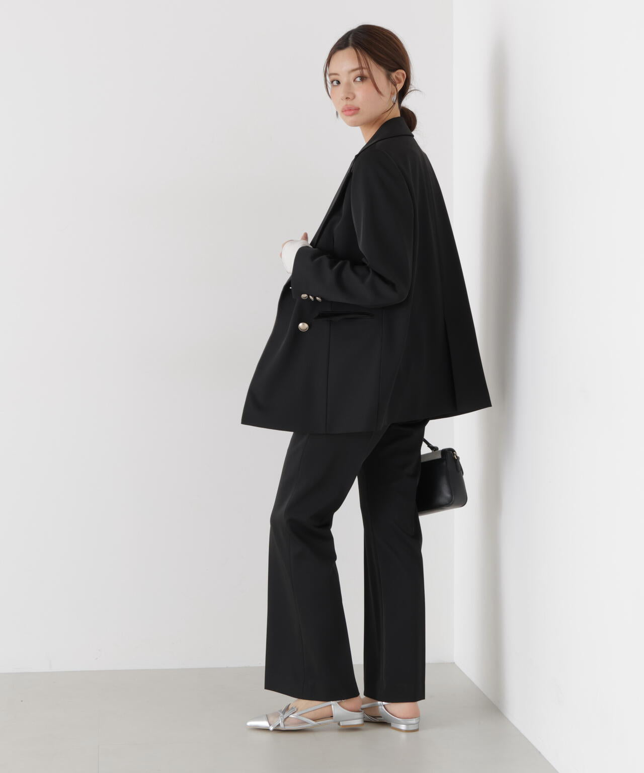 【松川星さん着用】ゴールド釦ダブルブレストジャケット