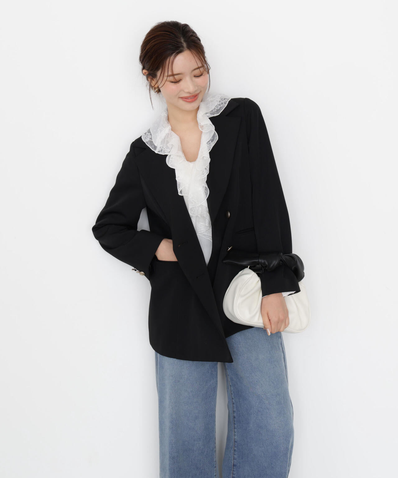 【松川星さん着用】ゴールド釦ダブルブレストジャケット