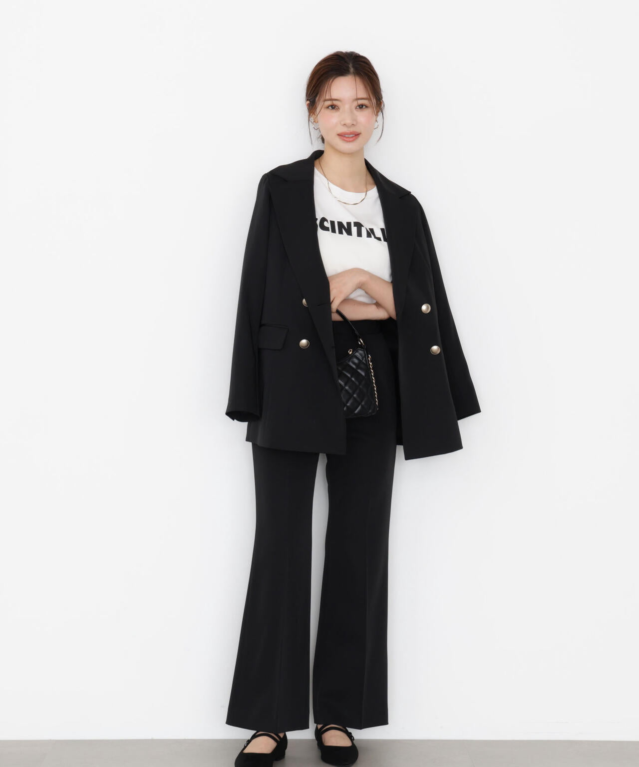 【松川星さん着用】ゴールド釦ダブルブレストジャケット