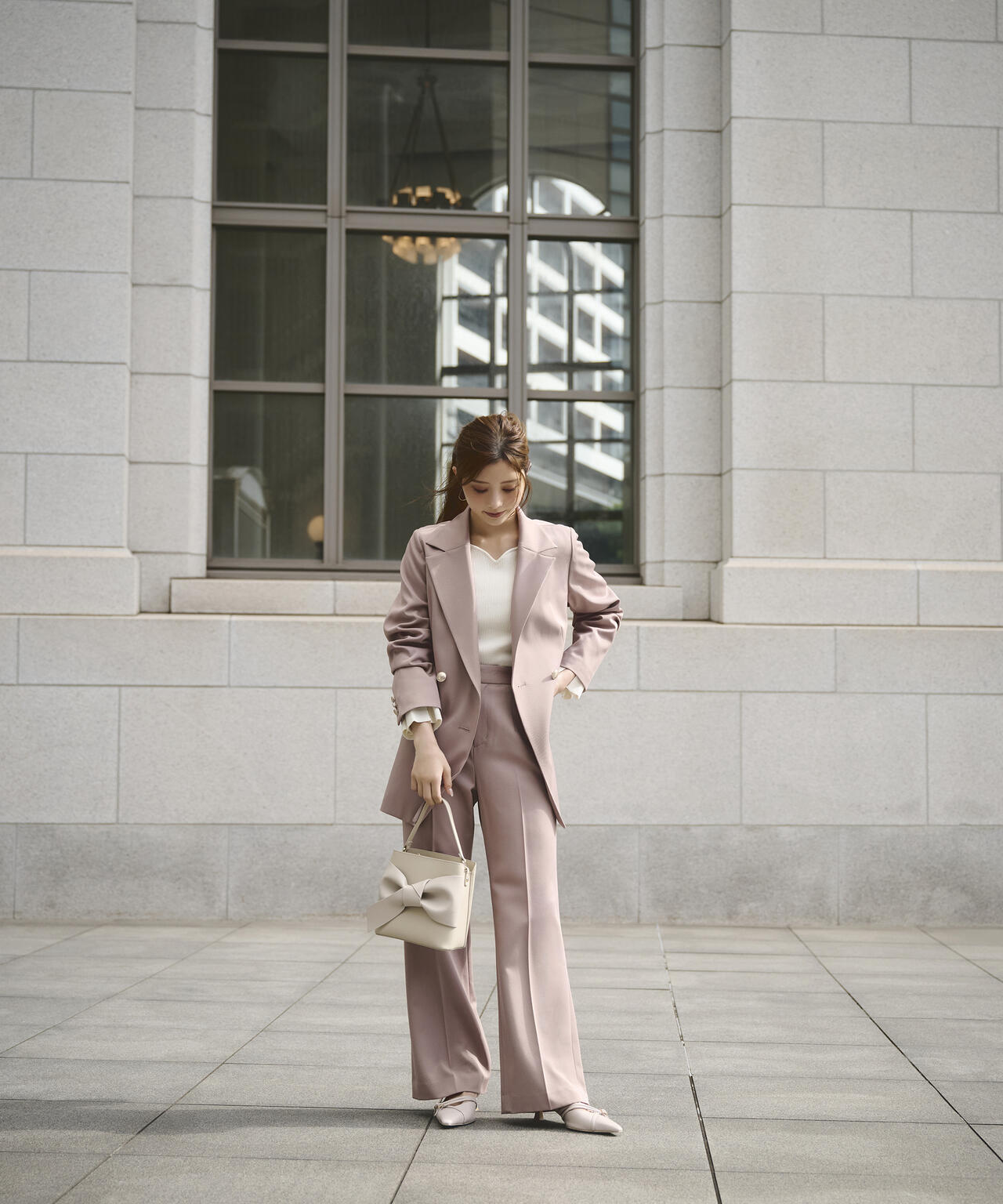 【松川星さん着用】ゴールド釦ダブルブレストジャケット