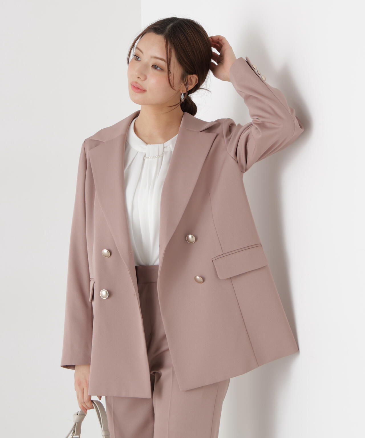 【松川星さん着用】ゴールド釦ダブルブレストジャケット