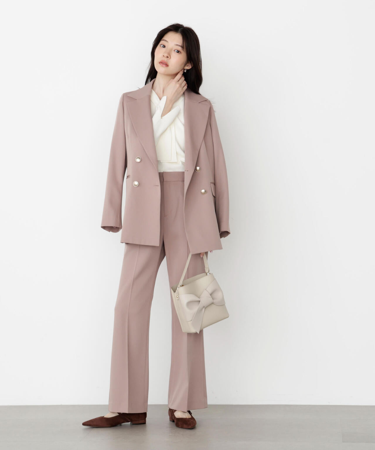 【松川星さん着用】ゴールド釦ダブルブレストジャケット