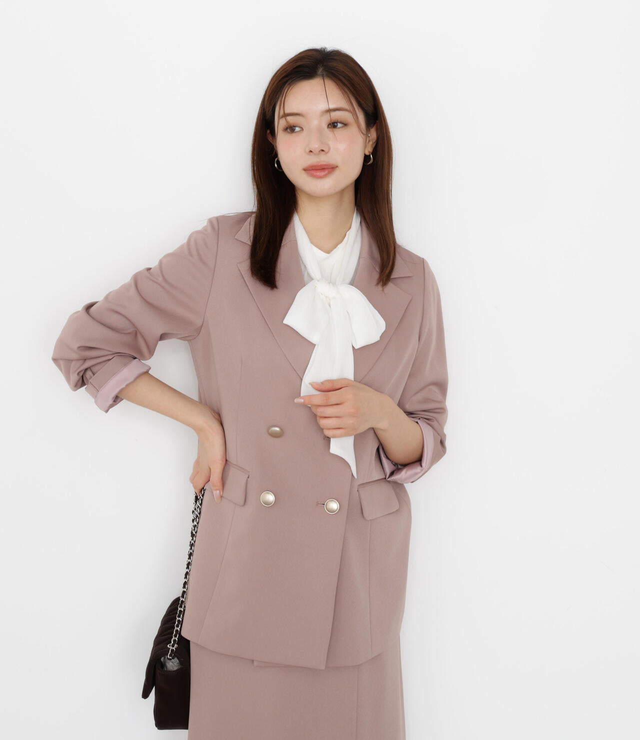 【松川星さん着用】ゴールド釦ダブルブレストジャケット