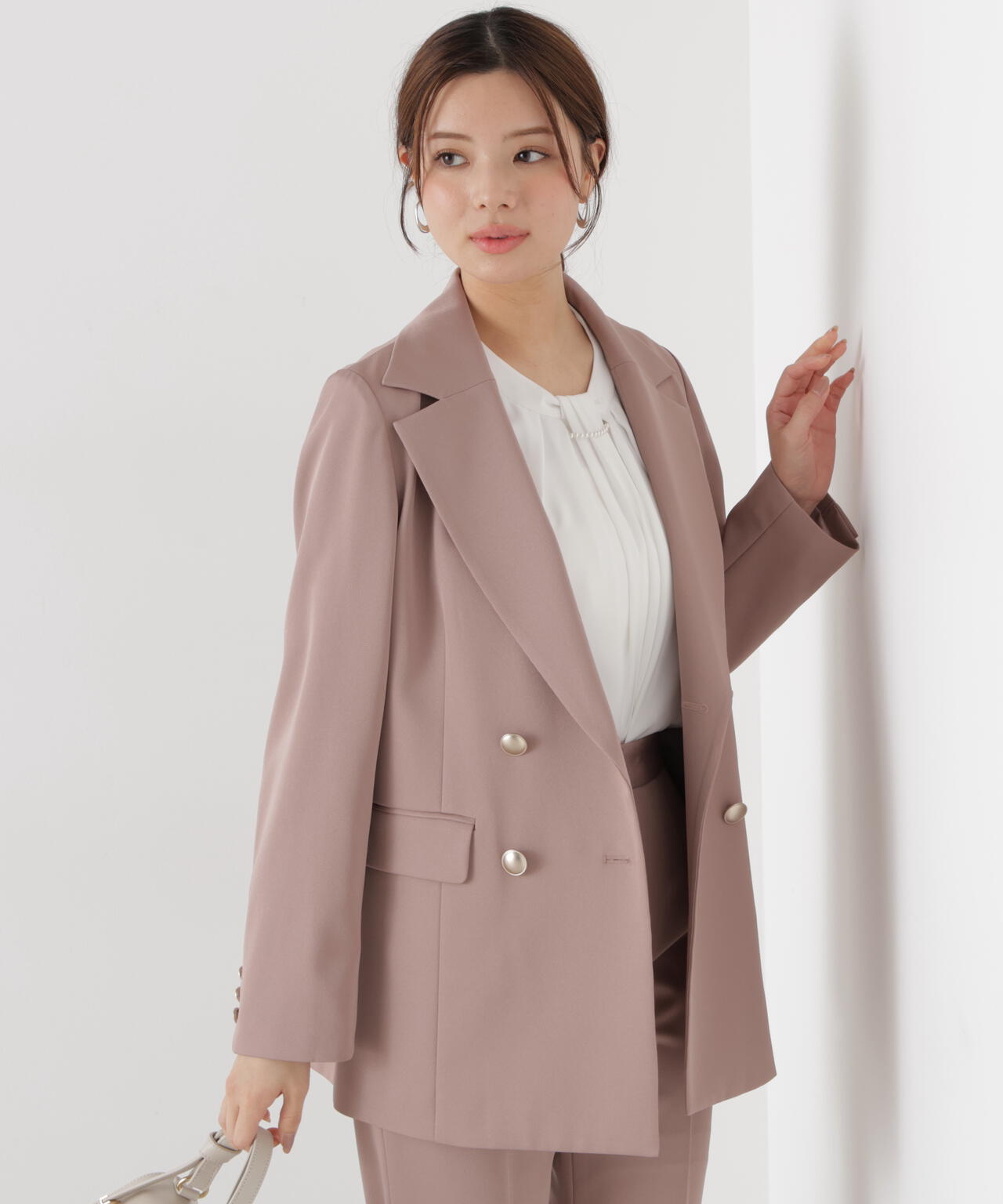 【松川星さん着用】ゴールド釦ダブルブレストジャケット