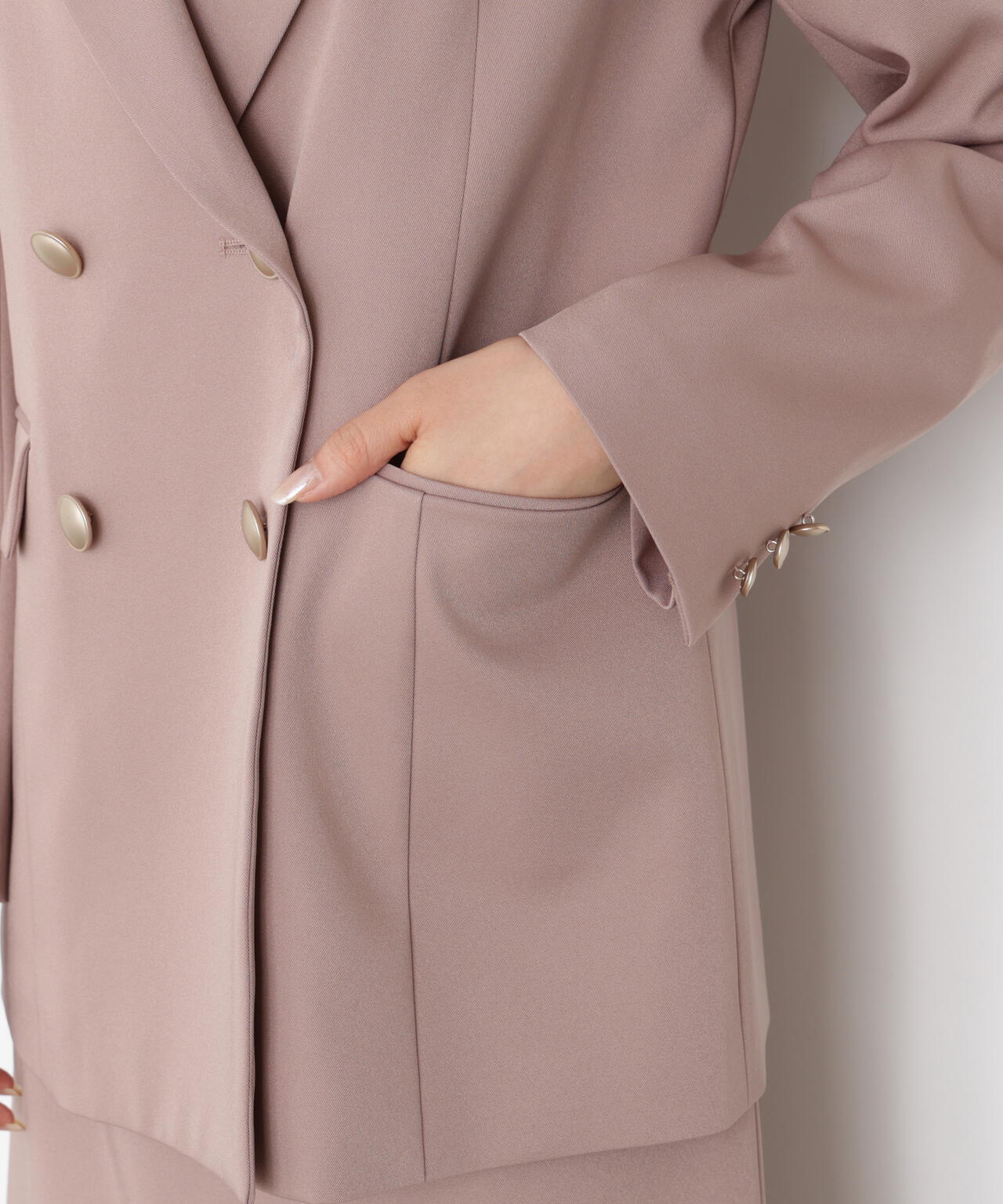 【松川星さん着用】ゴールド釦ダブルブレストジャケット