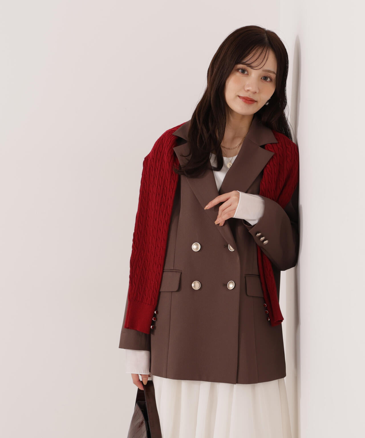 【松川星さん着用】ゴールド釦ダブルブレストジャケット