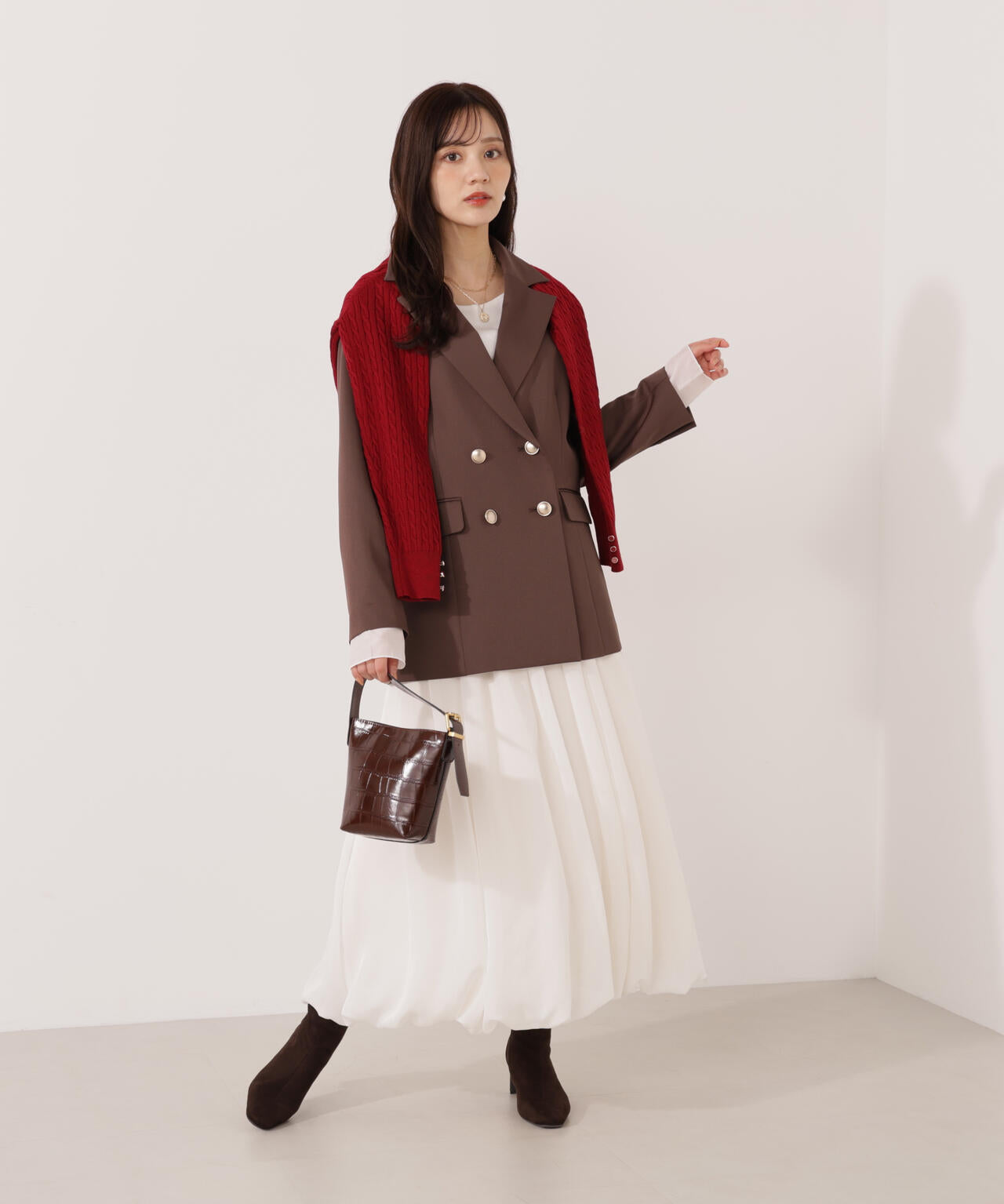 【松川星さん着用】ゴールド釦ダブルブレストジャケット