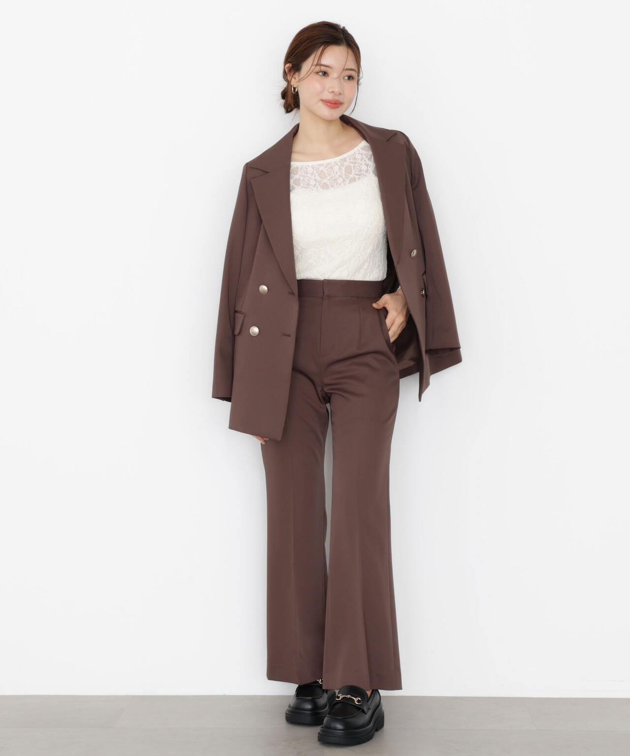 【松川星さん着用】ゴールド釦ダブルブレストジャケット