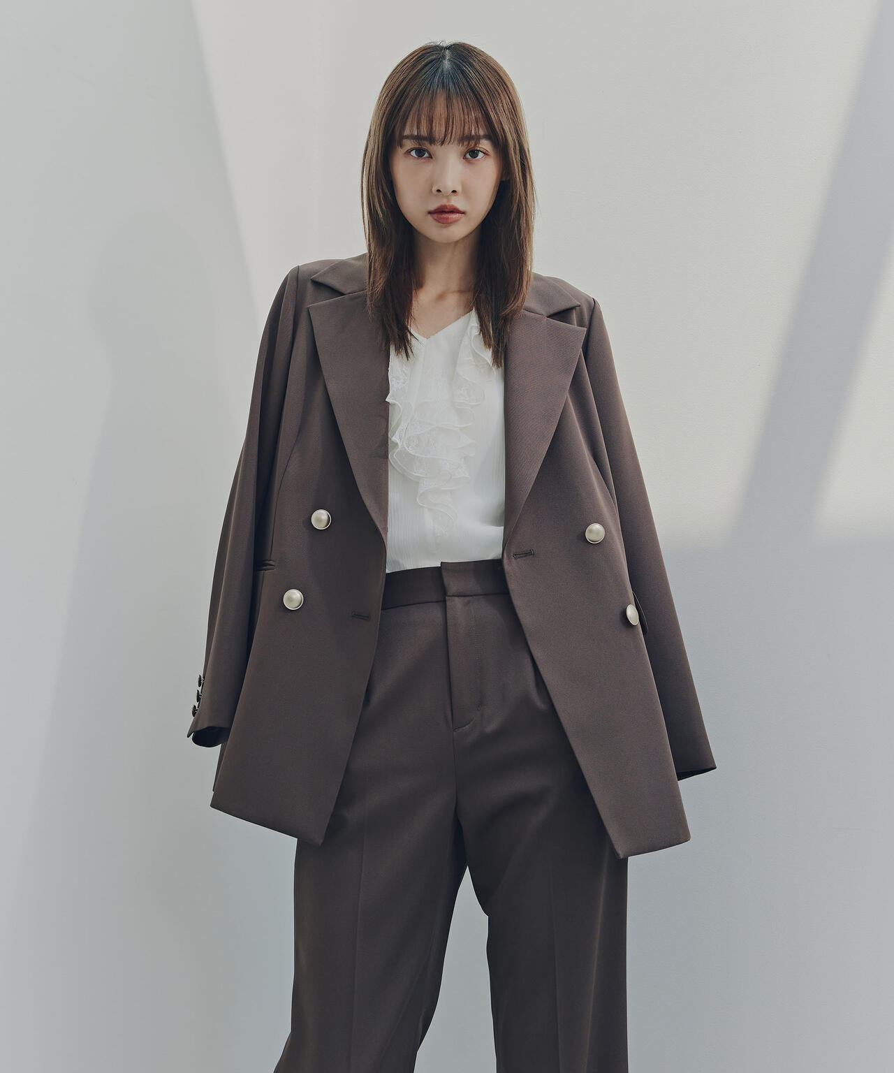 【松川星さん着用】ゴールド釦ダブルブレストジャケット