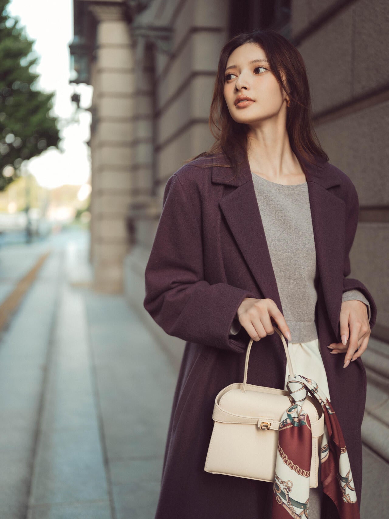 【青島心さん着用】ベルテッドレディーコート