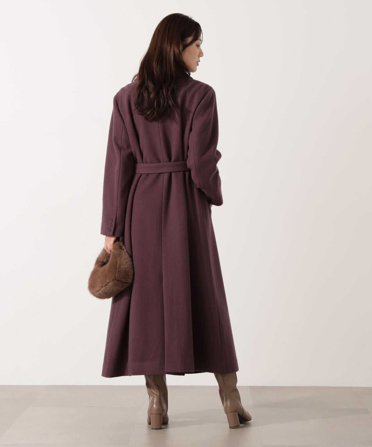 【青島心さん着用】ベルテッドレディーコート