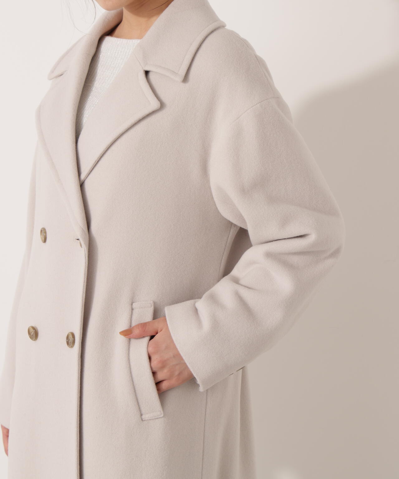 【加藤栞さん着用】ダブル釦チェスターコート