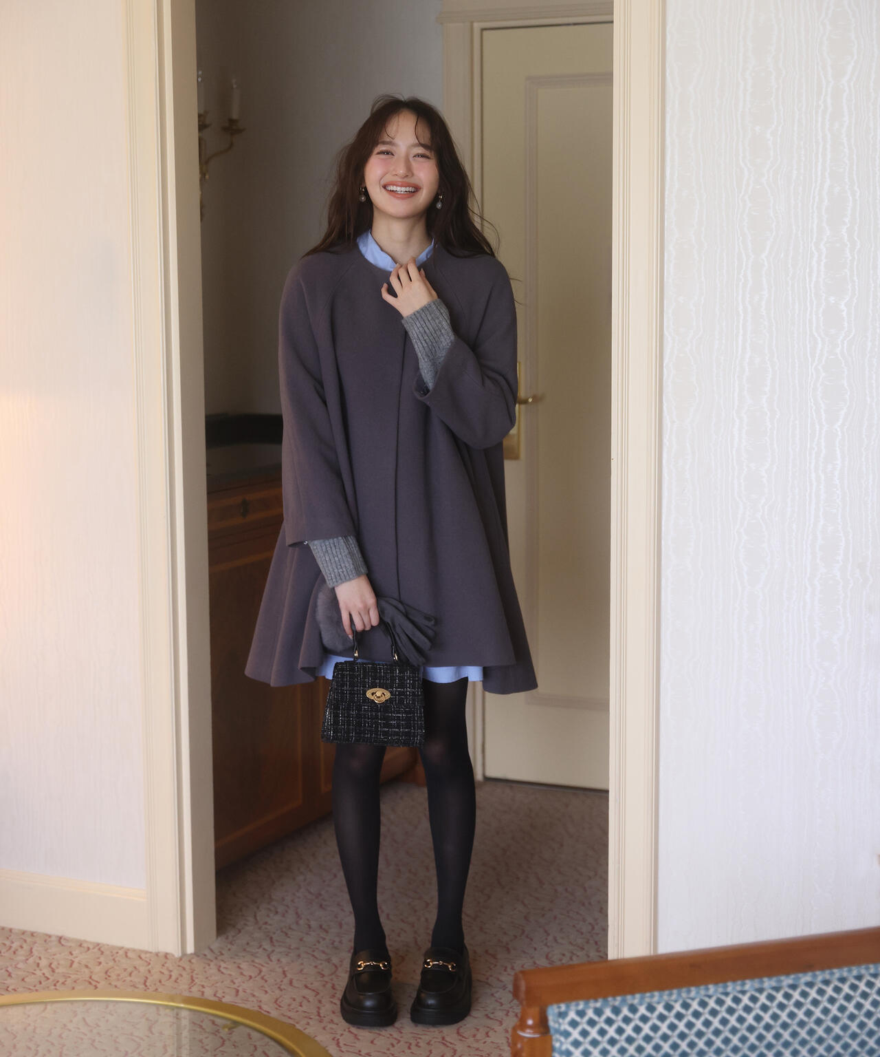 【加藤栞さん着用】イレヘムミドル丈コート