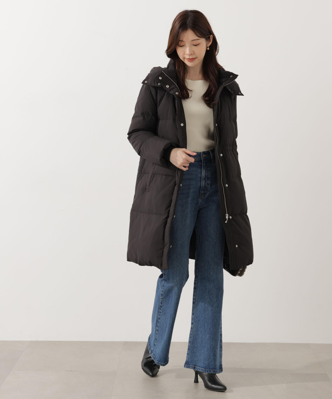 【加藤栞さん着用】フード取り外しダウン