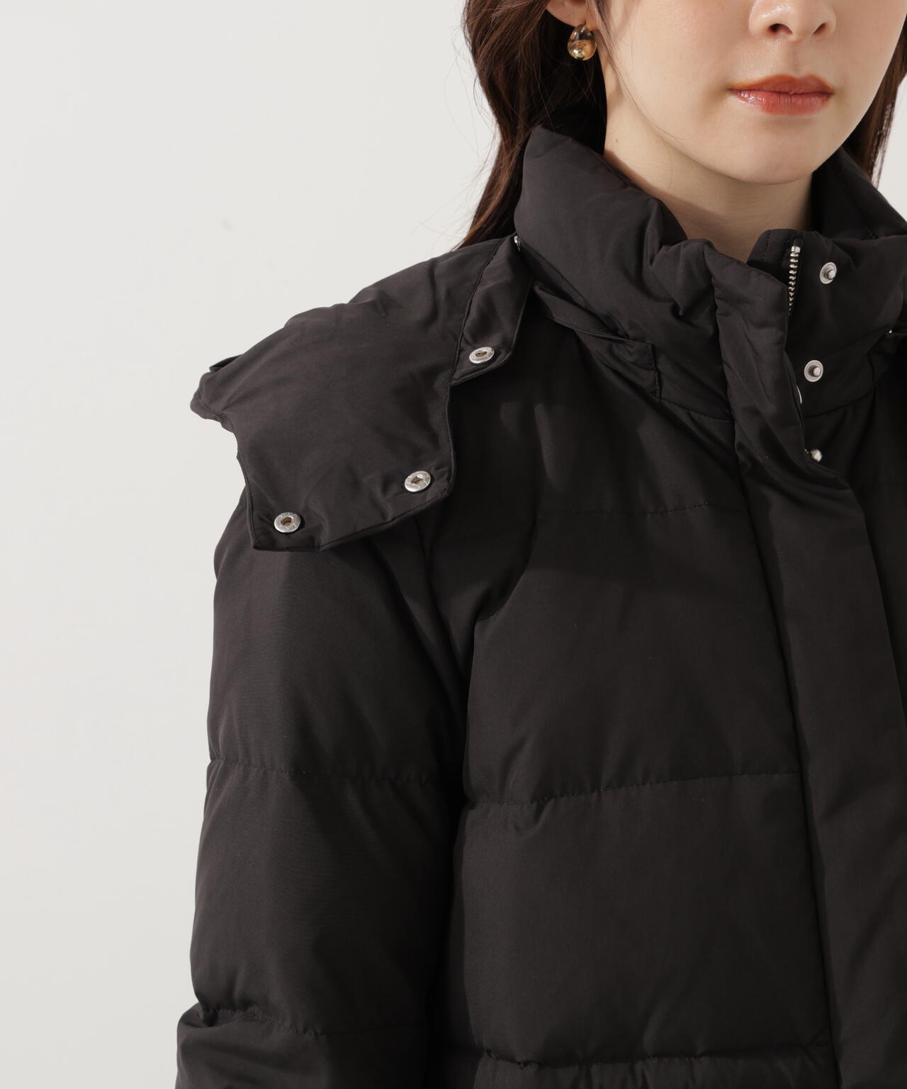 【加藤栞さん着用】フード取り外しダウン