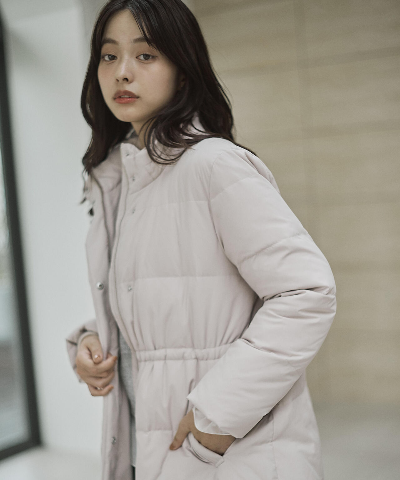 【加藤栞さん着用】フード取り外しダウン