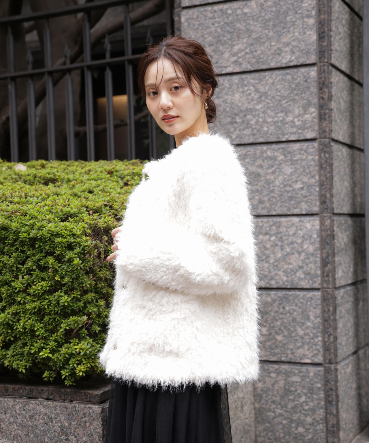 【加藤栞さん着用】ラムファー風ブルゾン