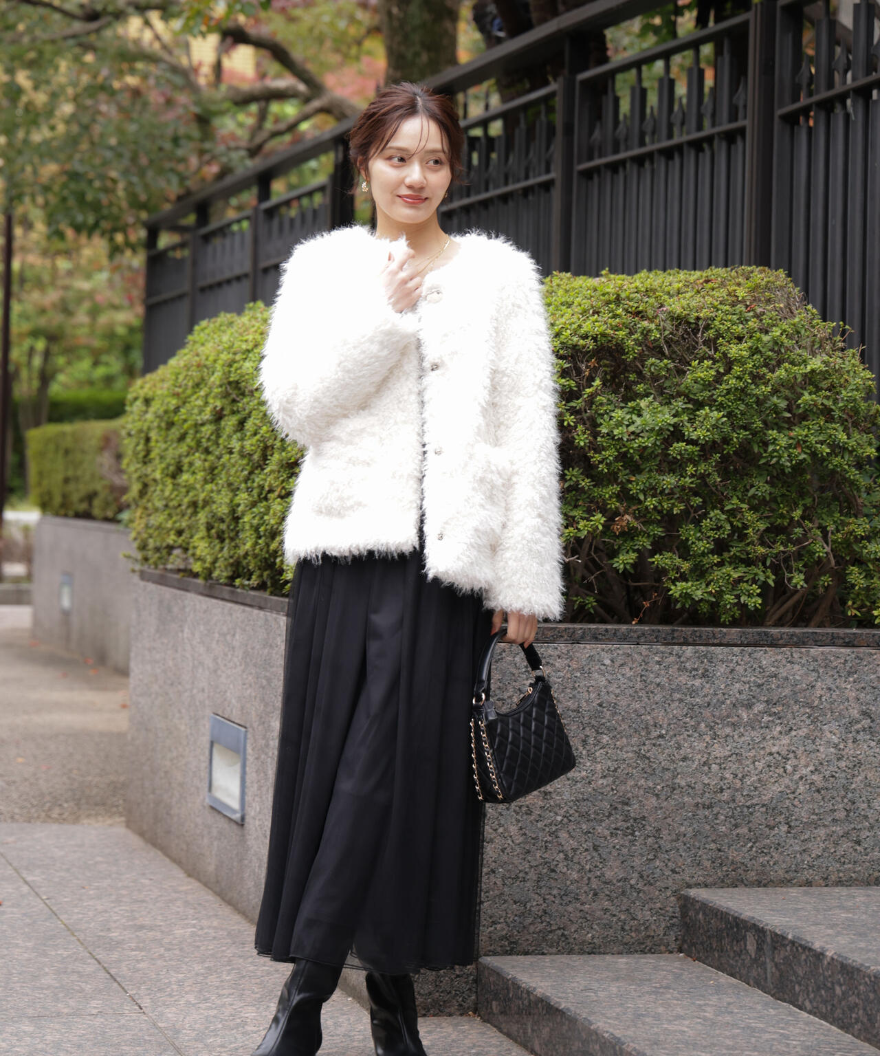 【加藤栞さん着用】ラムファー風ブルゾン