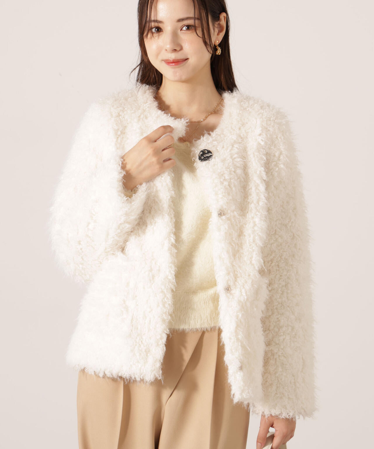 【加藤栞さん着用】ラムファー風ブルゾン