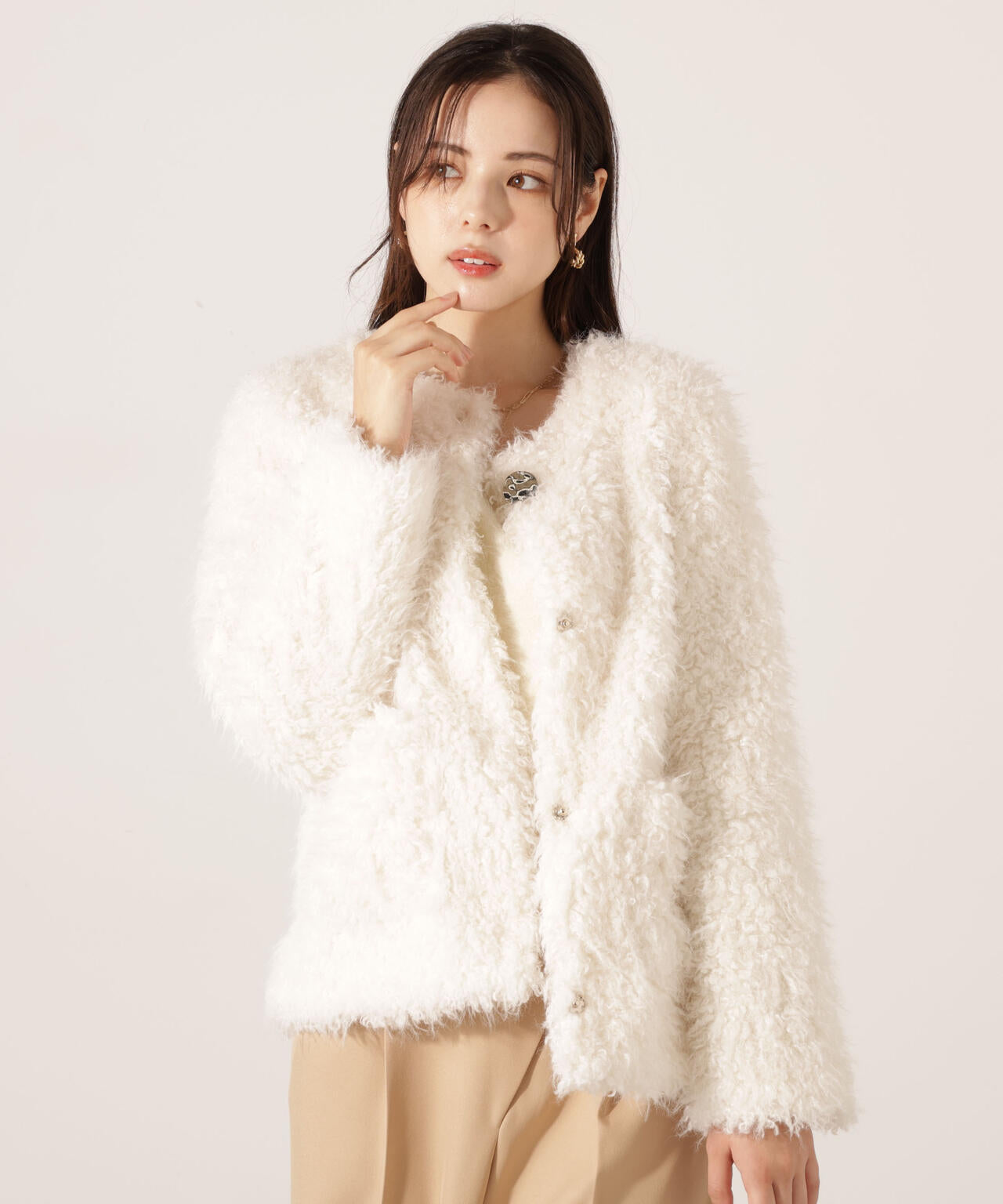 【加藤栞さん着用】ラムファー風ブルゾン