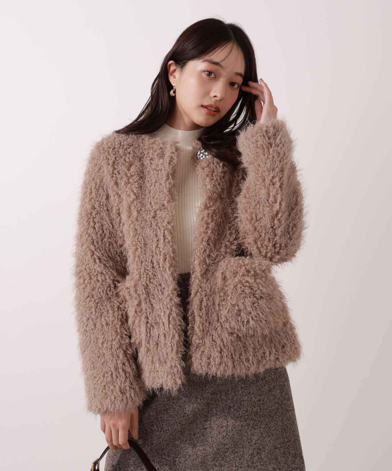 【加藤栞さん着用】ラムファー風ブルゾン