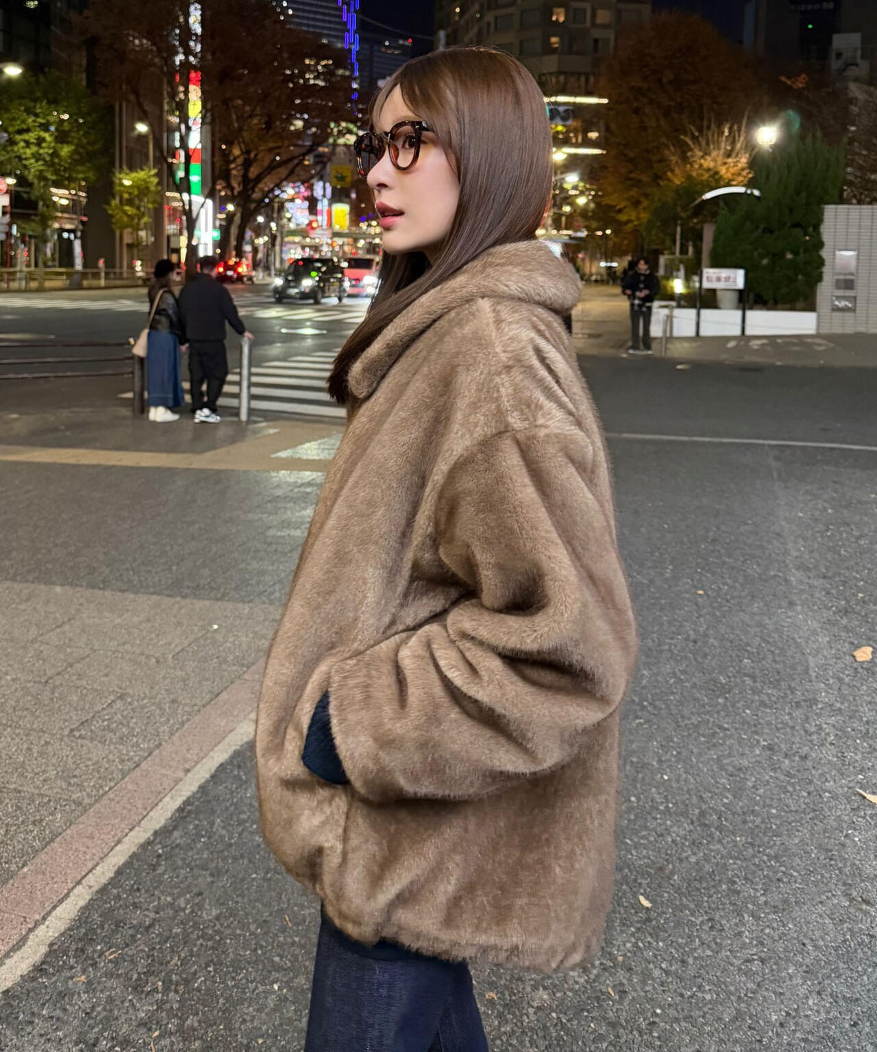 【青島心さん着用】フェイクファーブルゾン