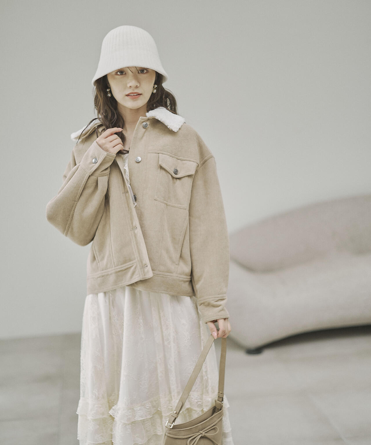 コーデュロイブルゾン