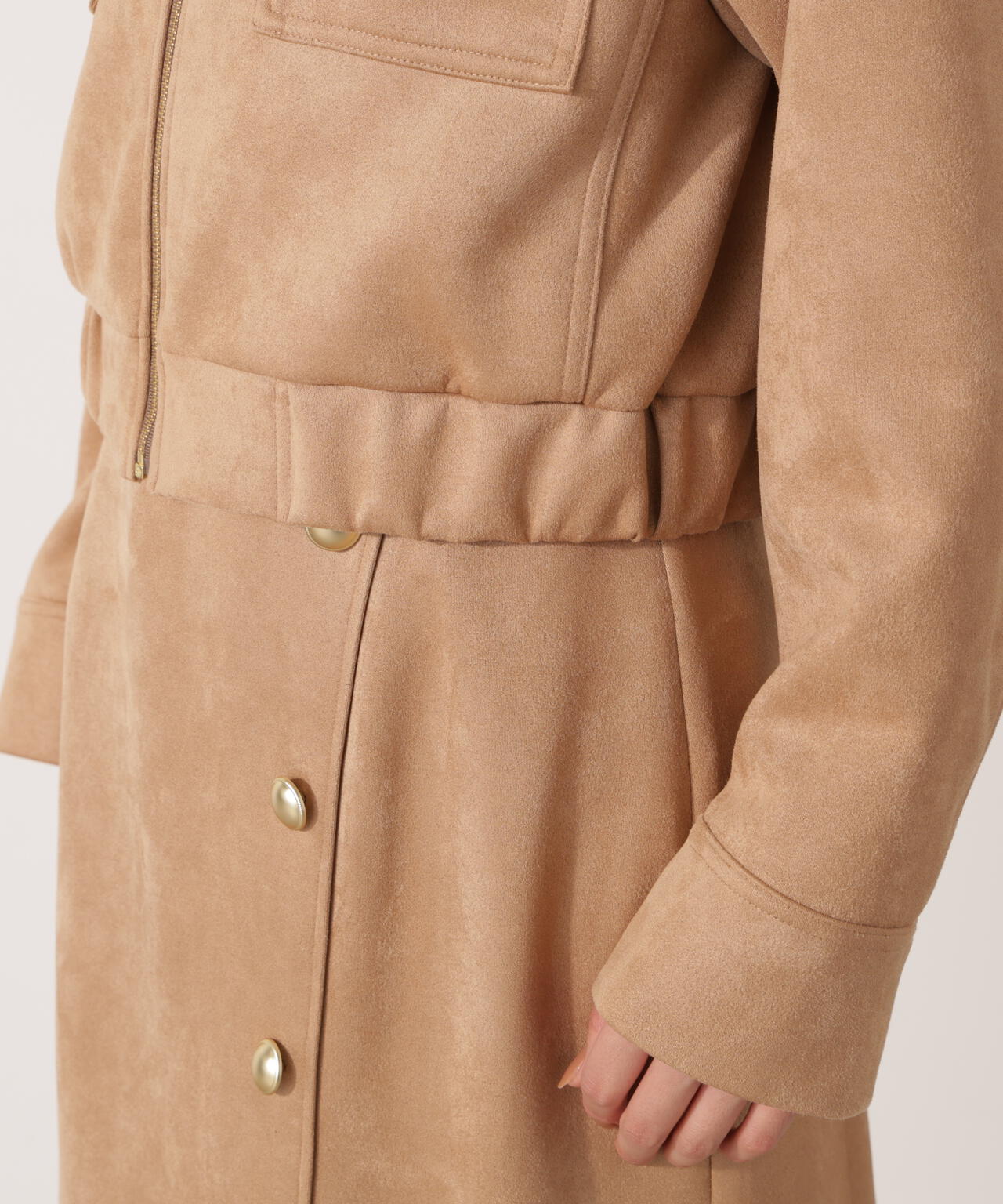 フェイクスエード調ブルゾン