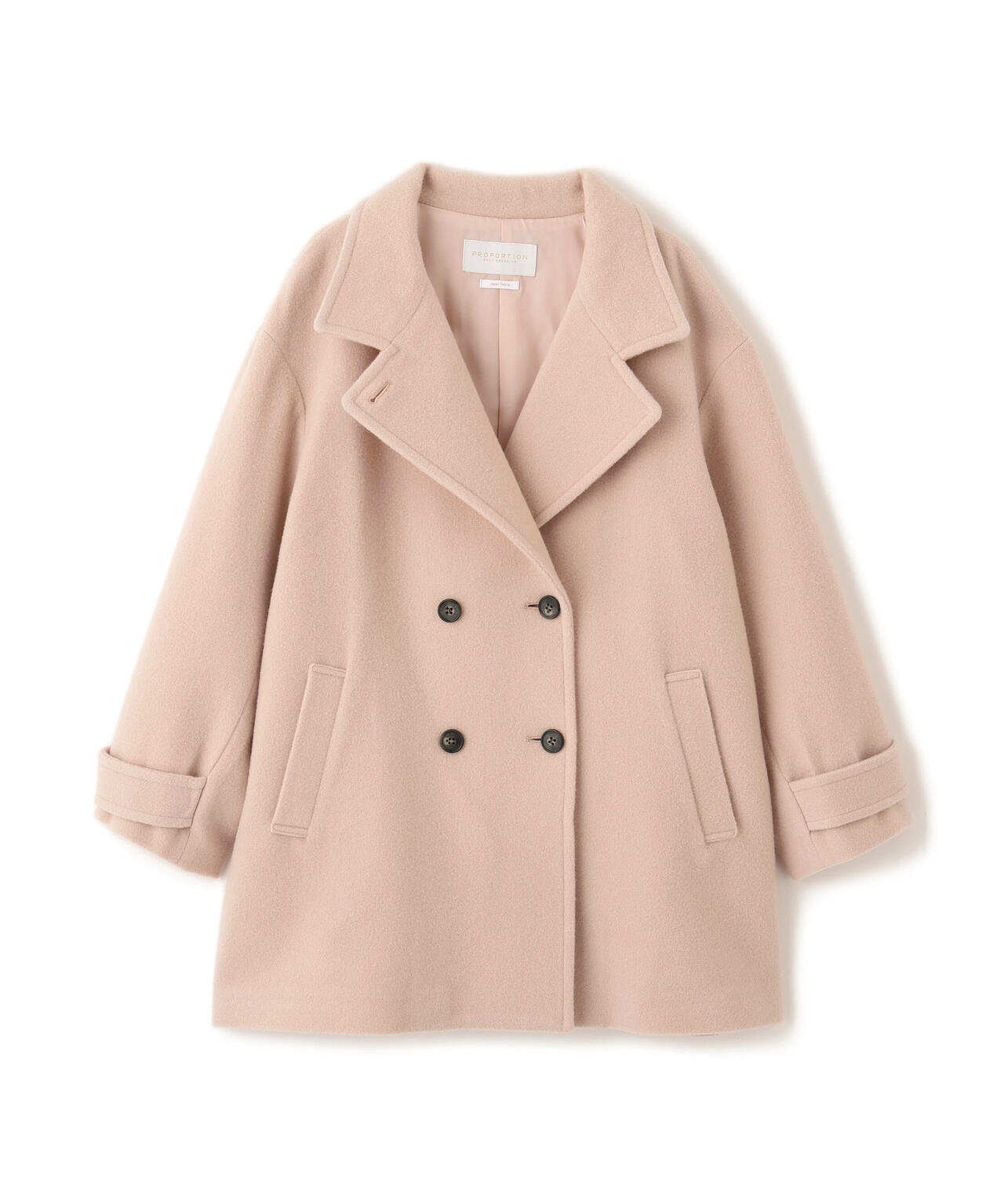 【青島心さん着用】2wayミドルコート【ネールピンク:WEB限定】