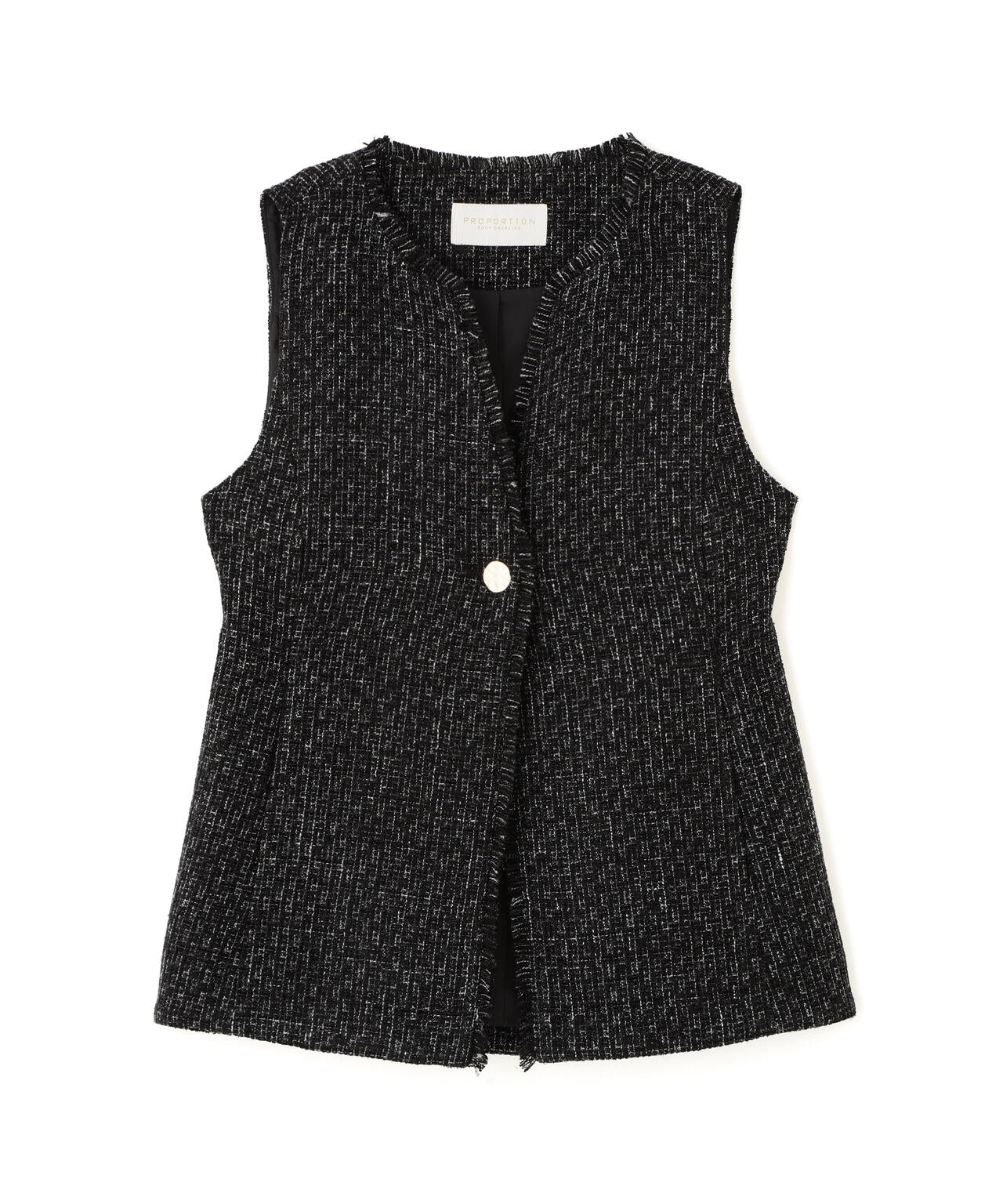 【松川星さん着用】ニュアンス釦ツイードジレ