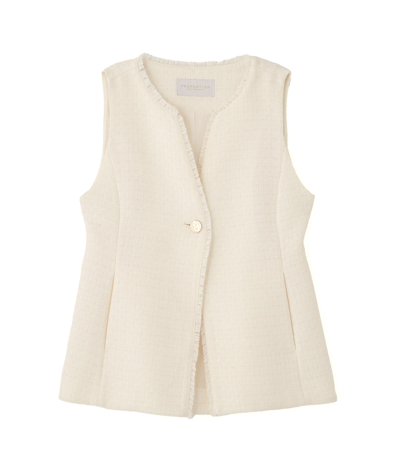 【松川星さん着用】ニュアンス釦ツイードジレ