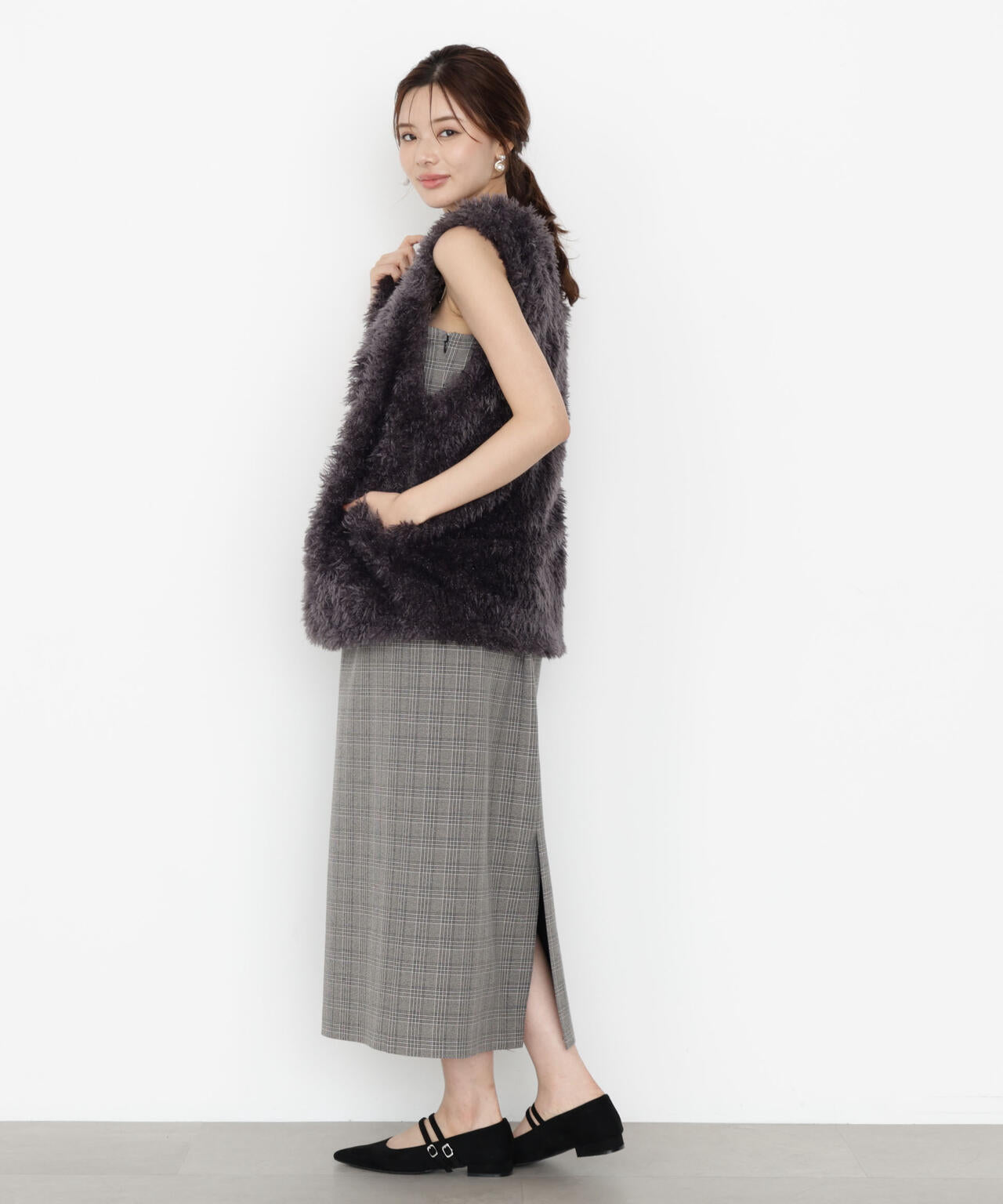 【松川星さん着用】フェイクファージレ