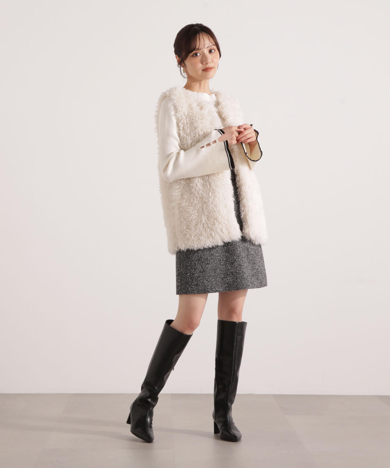 【松川星さん着用】フェイクファージレ