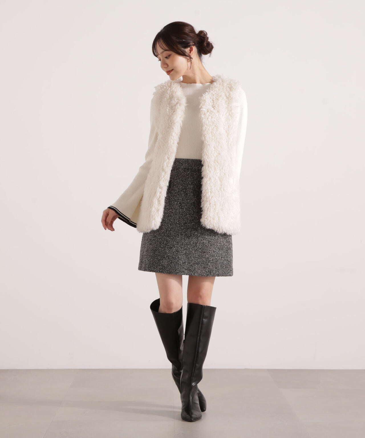 【松川星さん着用】フェイクファージレ