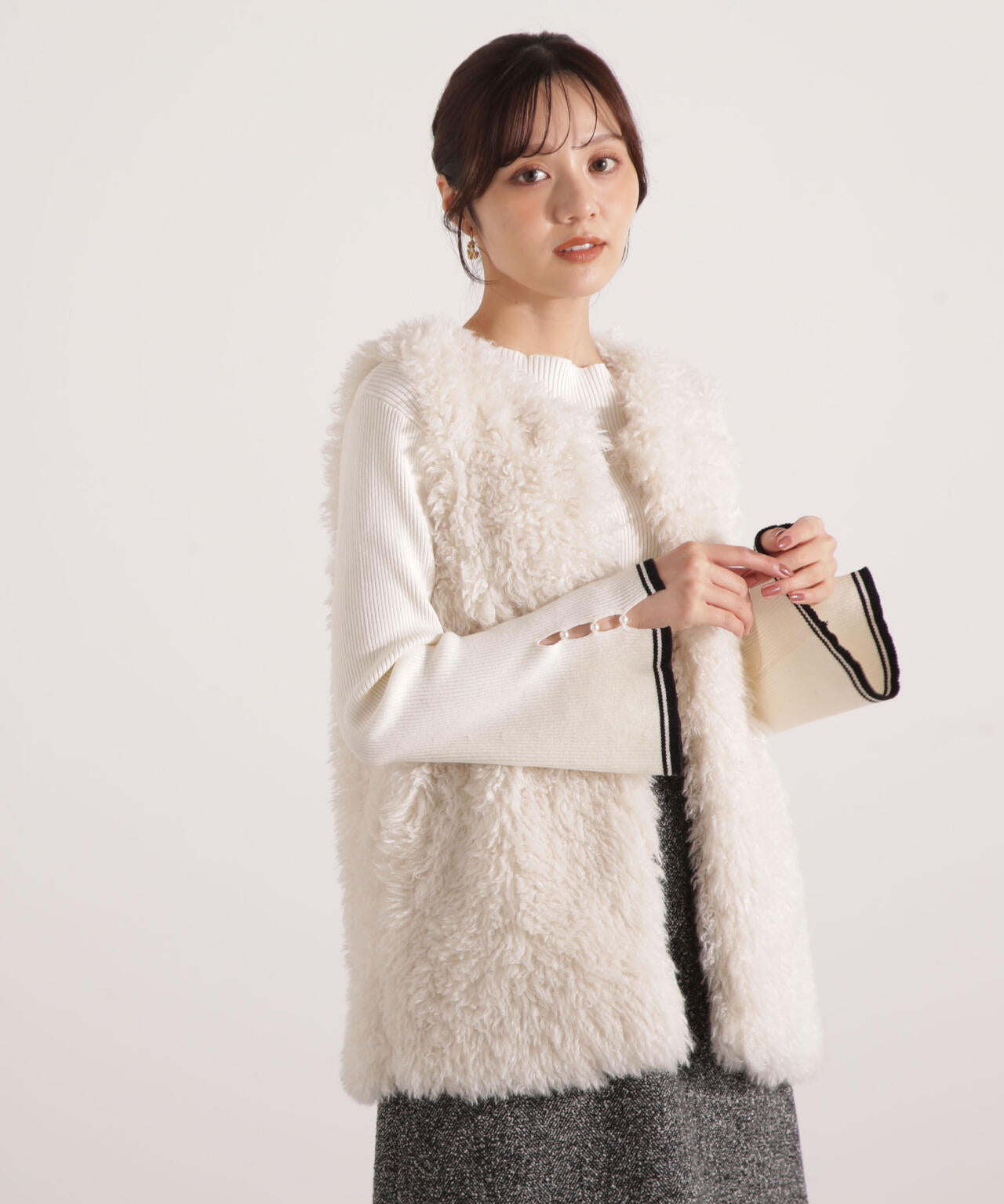 【松川星さん着用】フェイクファージレ