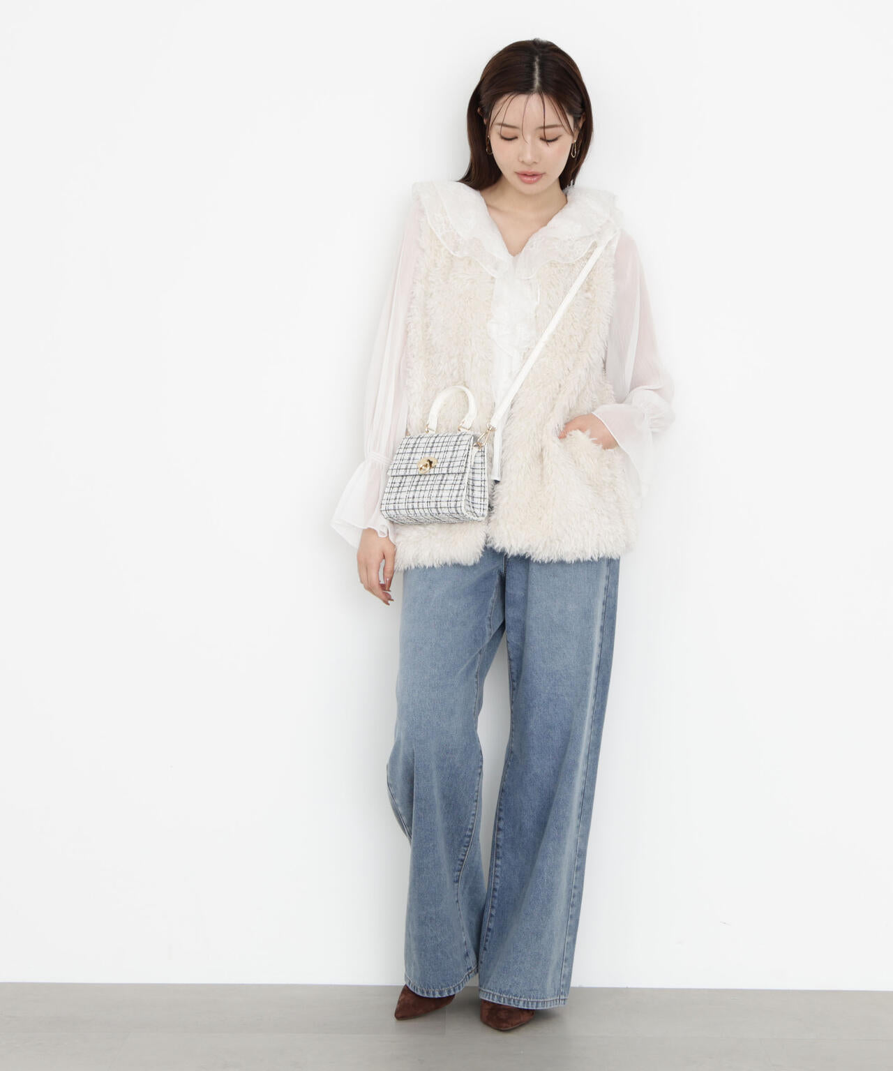 【松川星さん着用】フェイクファージレ