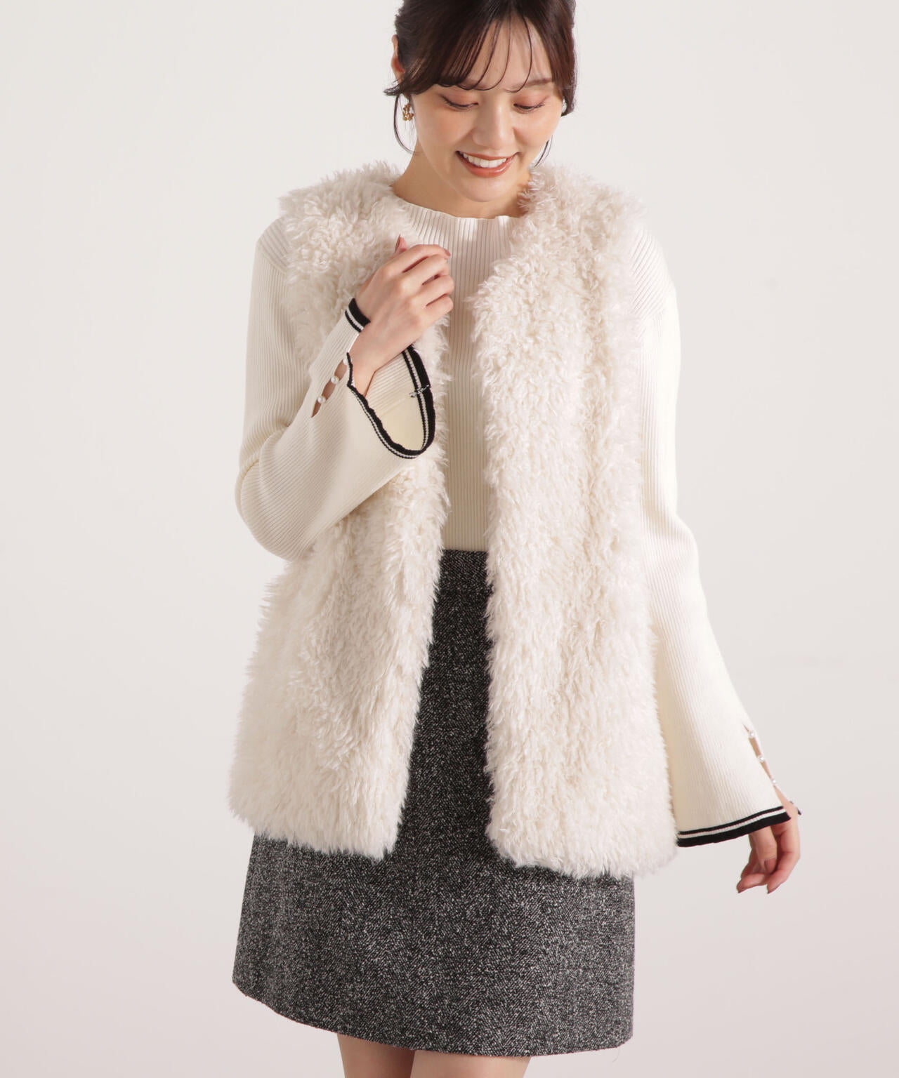 【松川星さん着用】フェイクファージレ