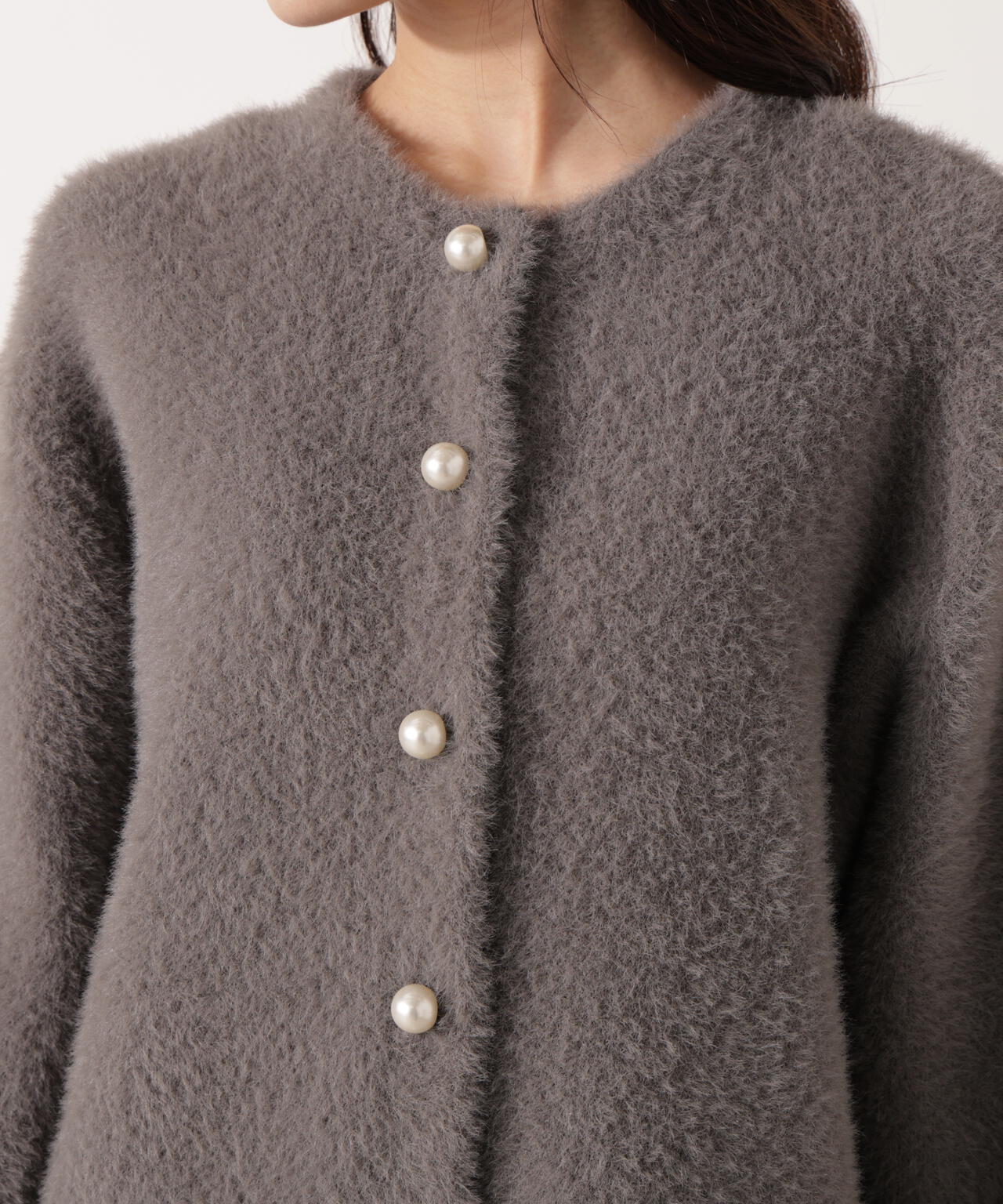 【青島心さん着用】フェザージャコット【アイボリー:WEB限定】