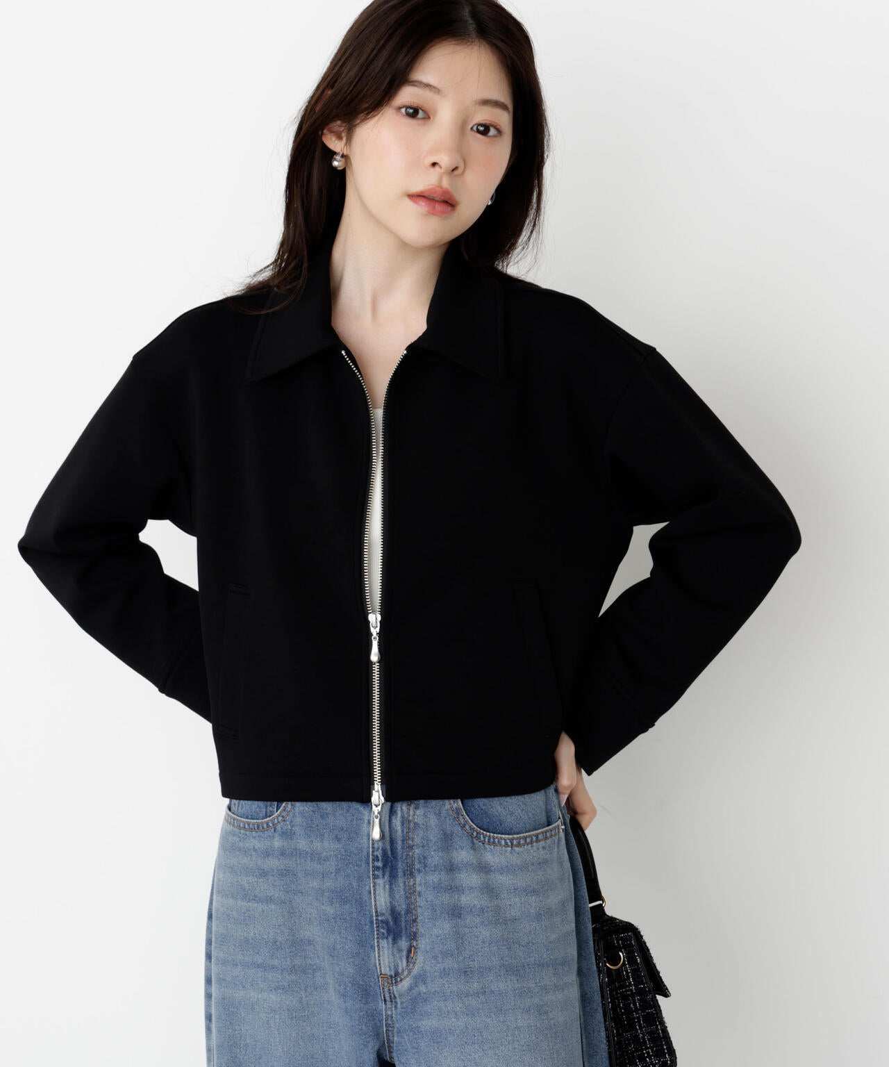 襟付きジップカットジャケット