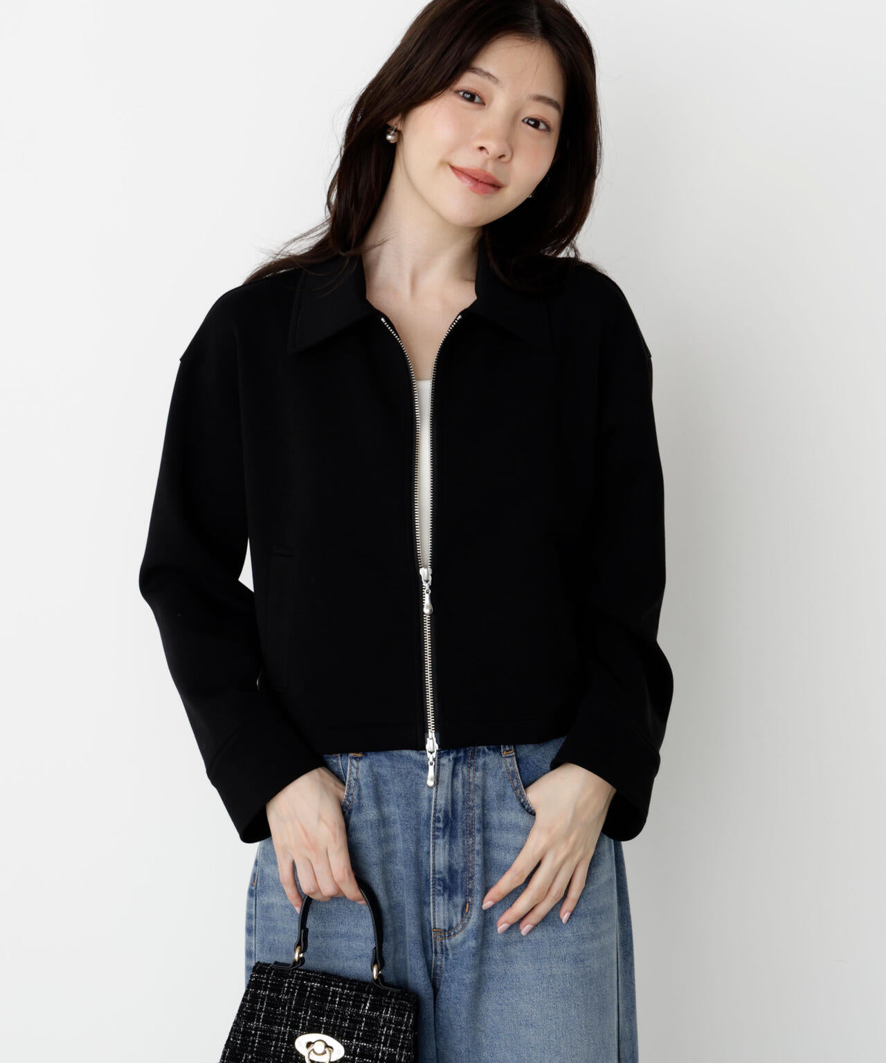 襟付きジップカットジャケット