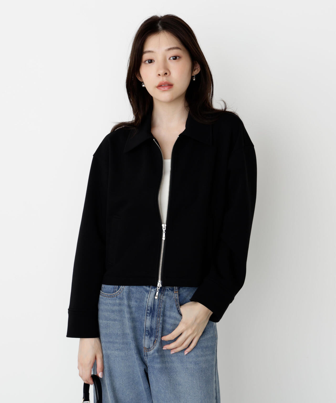 襟付きジップカットジャケット