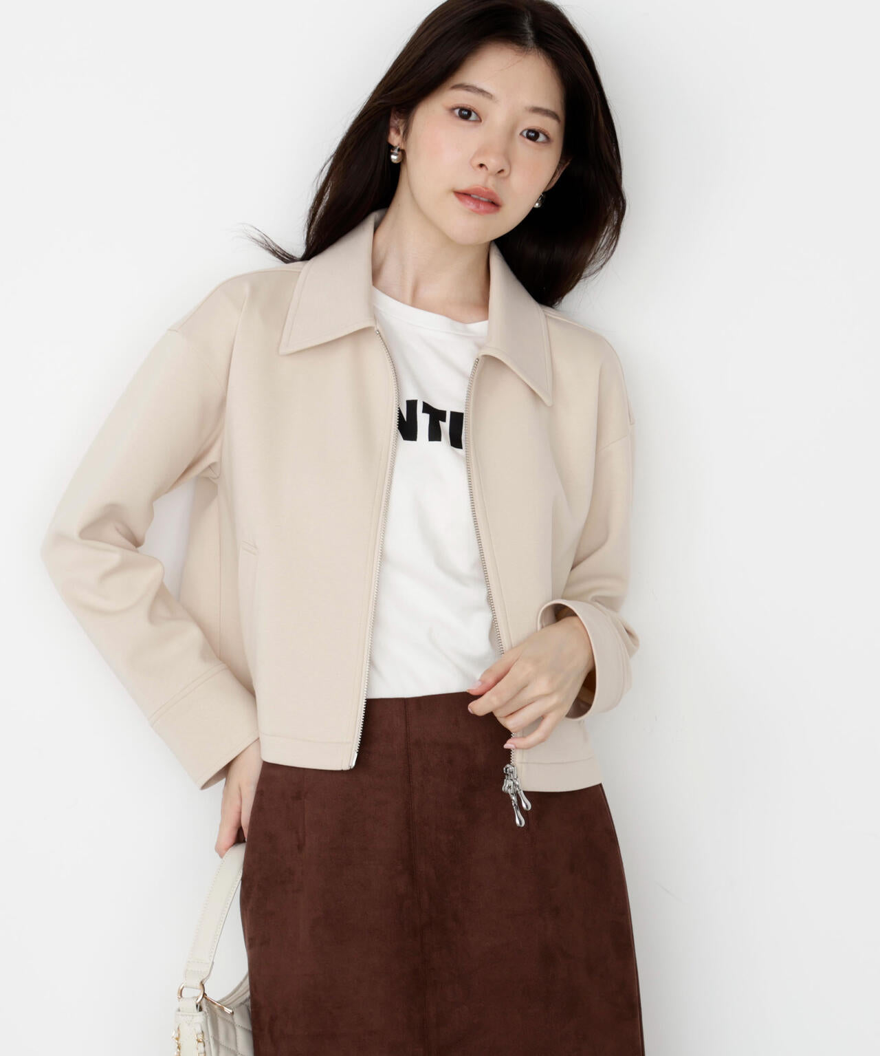 襟付きジップカットジャケット