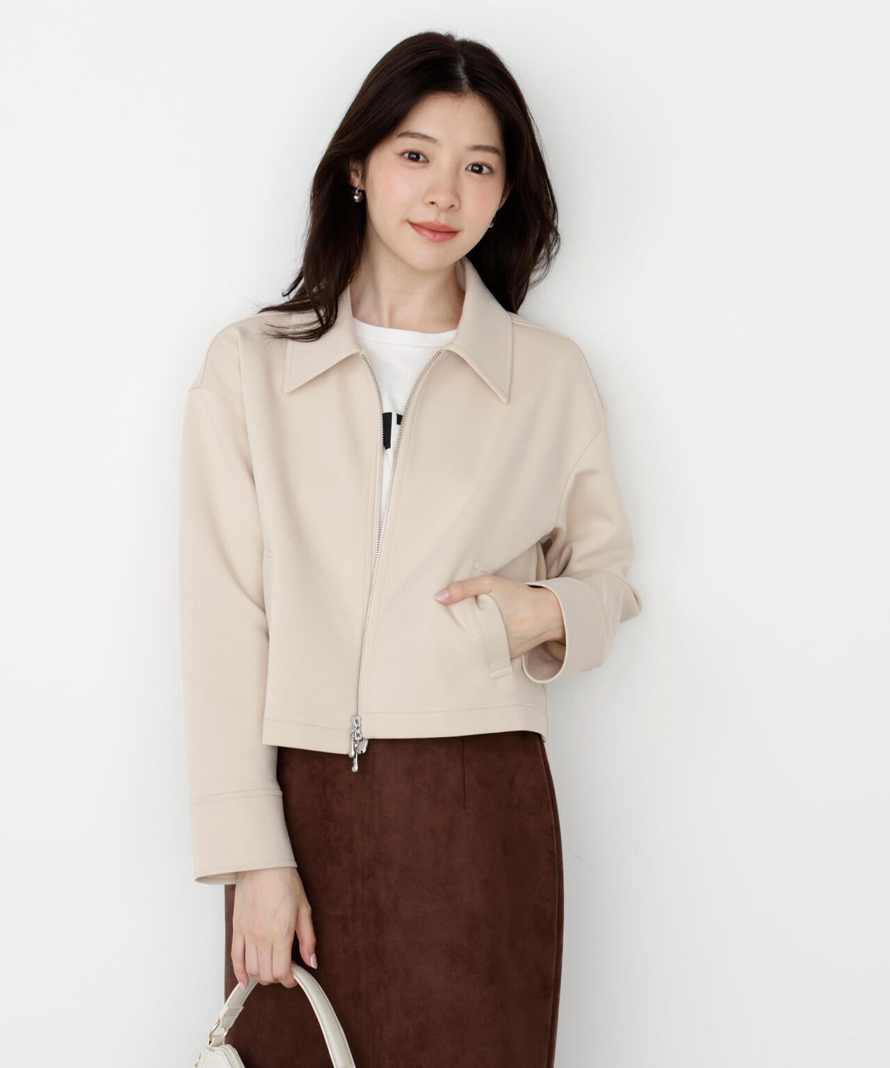 襟付きジップカットジャケット