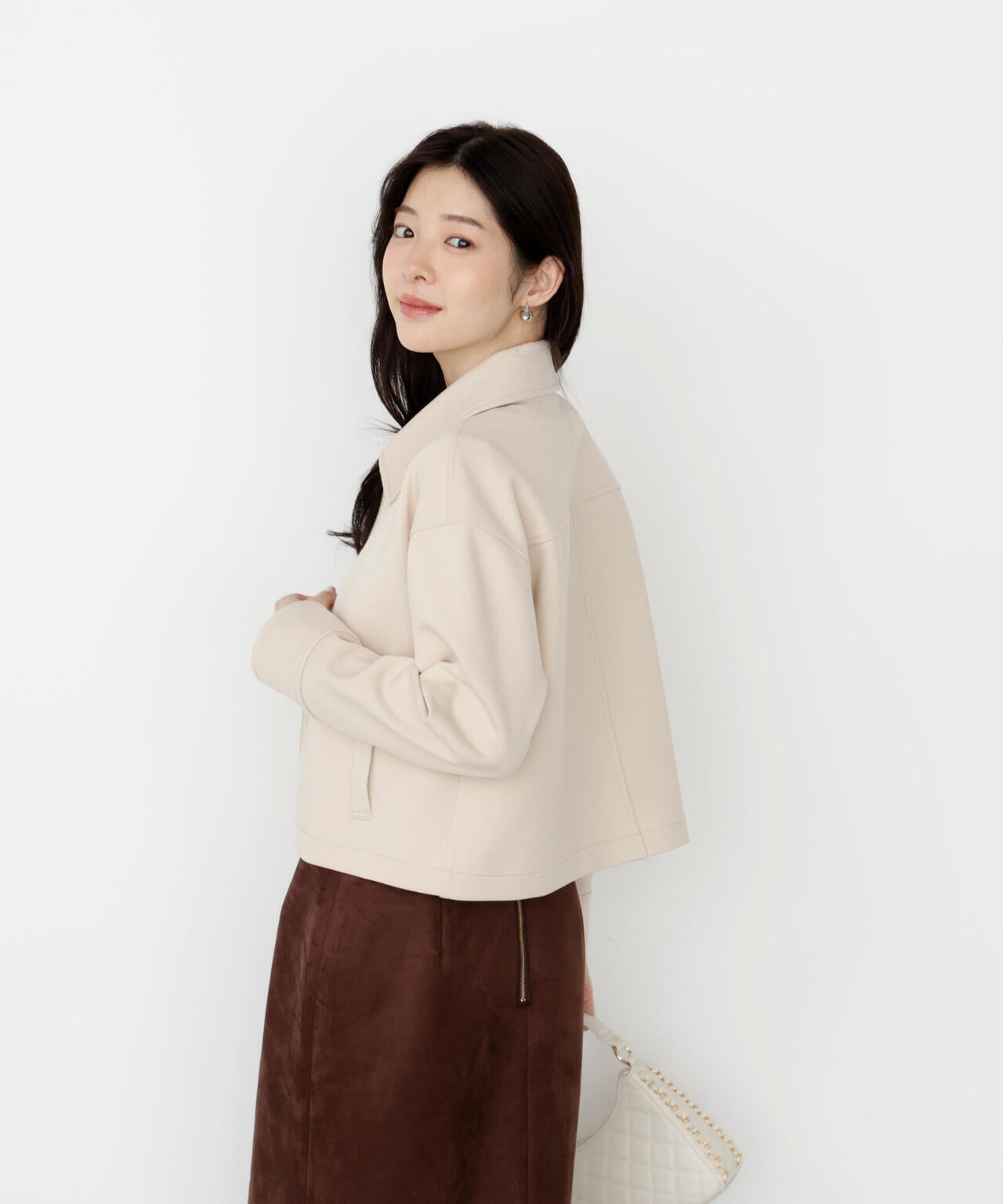 襟付きジップカットジャケット