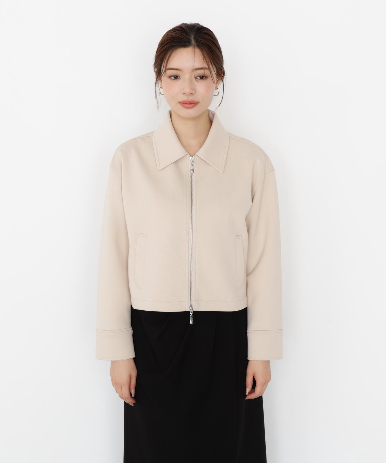 襟付きジップカットジャケット