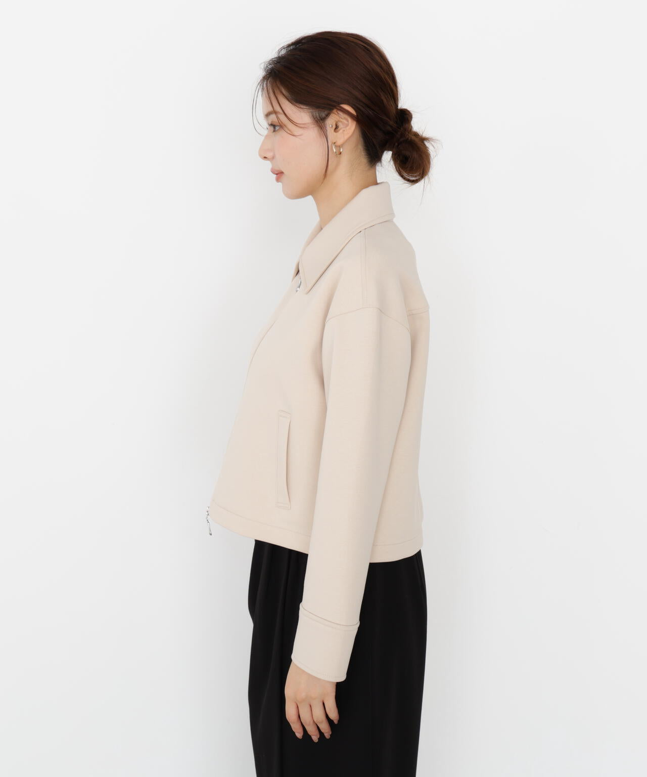 襟付きジップカットジャケット