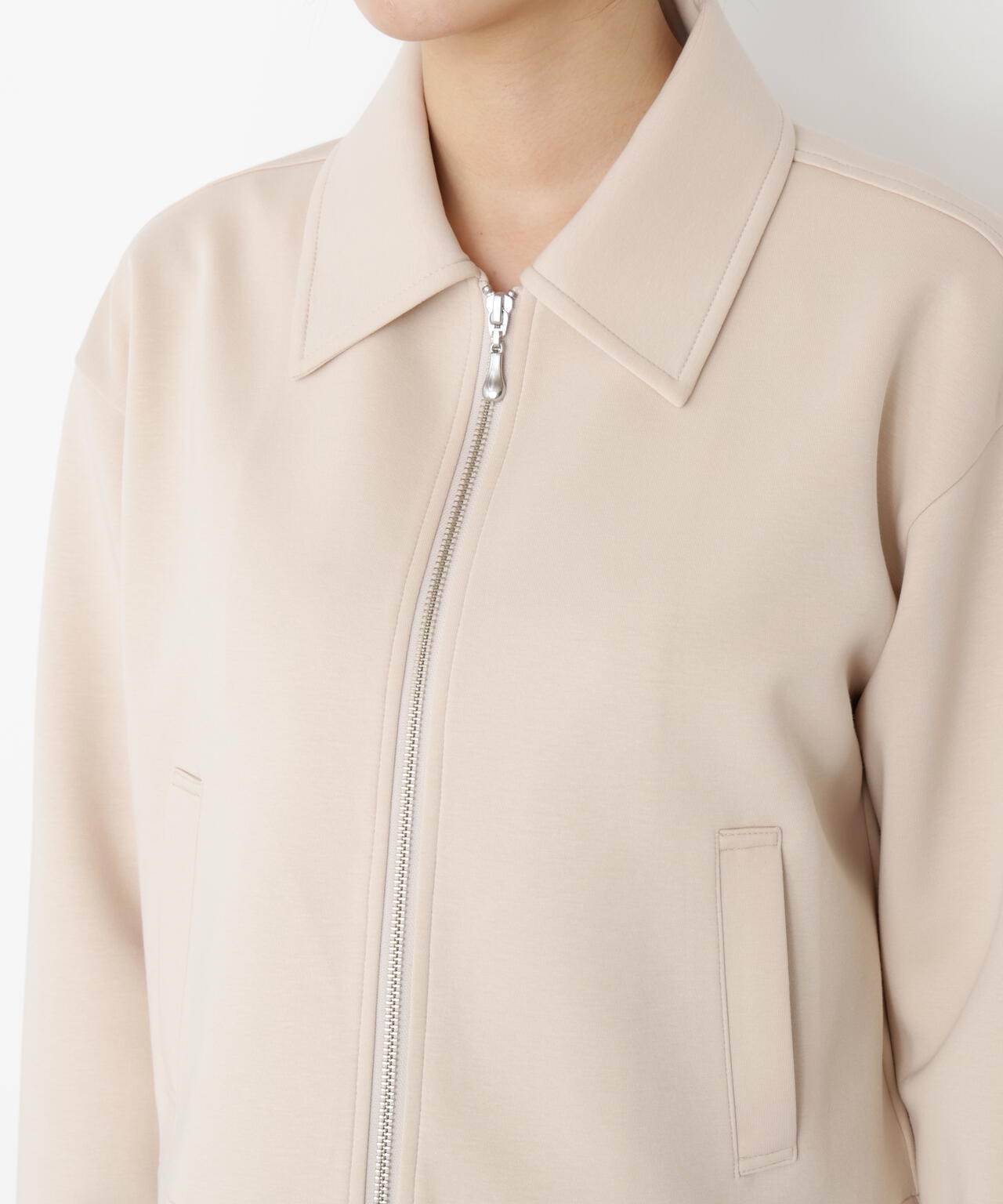 襟付きジップカットジャケット